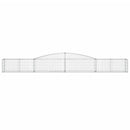 buede gabionkurve 9 stk. 400x50x40/60 cm galvaniseret jern