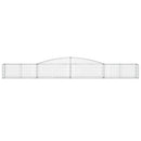buede gabionkurve 10 stk. 400x50x40/60 cm galvaniseret jern