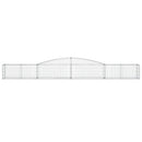 buede gabionkurve 20 stk. 400x50x40/60 cm galvaniseret jern