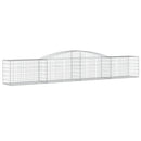 buede gabionkurve 2 stk. 400x50x60/80 cm galvaniseret jern