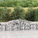 buede gabionkurve 2 stk. 400x50x60/80 cm galvaniseret jern