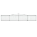 buede gabionkurve 6 stk. 400x50x60/80 cm galvaniseret jern