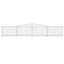 buede gabionkurve 9 stk. 400x50x60/80 cm galvaniseret jern