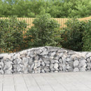 buede gabionkurve 9 stk. 400x50x60/80 cm galvaniseret jern