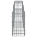buede gabionkurve 4 stk. 400x50x80/100 cm galvaniseret jern