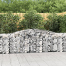 buede gabionkurve 4 stk. 400x50x80/100 cm galvaniseret jern