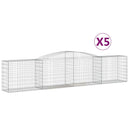 buede gabionkurve 5 stk. 400x50x80/100 cm galvaniseret jern
