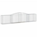 buede gabionkurve 8 stk. 400x50x80/100 cm galvaniseret jern