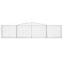 buede gabionkurve 8 stk. 400x50x80/100 cm galvaniseret jern
