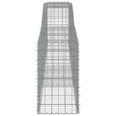 buede gabionkurve 8 stk. 400x50x80/100 cm galvaniseret jern