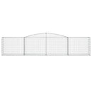 buede gabionkurve 9 stk. 400x50x80/100 cm galvaniseret jern