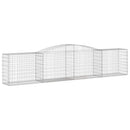 buede gabionkurve 15 stk. 400x50x80/100 cm galvaniseret jern