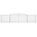 buede gabionkurve 15 stk. 400x50x80/100 cm galvaniseret jern