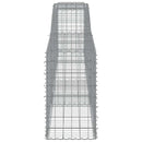 buede gabionkurve 15 stk. 400x50x80/100 cm galvaniseret jern
