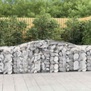 buede gabionkurve 15 stk. 400x50x80/100 cm galvaniseret jern