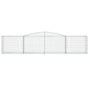 buede gabionkurve 25 stk. 400x50x80/100 cm galvaniseret jern