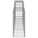 buede gabionkurve 2 stk. 400x50x100/120 cm galvaniseret jern
