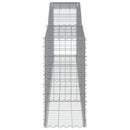 buede gabionkurve 3 stk. 400x50x100/120 cm galvaniseret jern