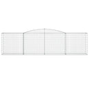 buede gabionkurve 4 stk. 400x50x100/120 cm galvaniseret jern