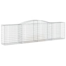 buede gabionkurve 6 stk. 400x50x100/120 cm galvaniseret jern