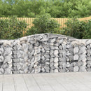 buede gabionkurve 7 stk. 400x50x100/120 cm galvaniseret jern