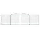buede gabionkurve 9 stk. 400x50x100/120 cm galvaniseret jern