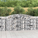 buede gabionkurve 10 stk. 400x50x100/120 cm galvaniseret jern