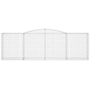 buede gabionkurve 6 stk. 400x50x120/140 cm galvaniseret jern