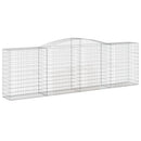 buede gabionkurve 7 stk. 400x50x120/140 cm galvaniseret jern