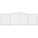 buede gabionkurve 9 stk. 400x50x120/140 cm galvaniseret jern