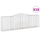 buede gabionkurve 10 stk. 400x50x120/140 cm galvaniseret jern