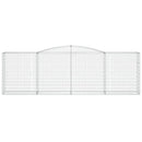 buede gabionkurve 25 stk. 400x50x120/140 cm galvaniseret jern