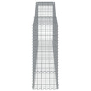 buede gabionkurve 25 stk. 400x50x120/140 cm galvaniseret jern