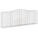 buede gabionkurve 3 stk. 400x50x140/160 cm galvaniseret jern