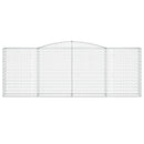 buede gabionkurve 4 stk. 400x50x140/160 cm galvaniseret jern