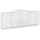 buede gabionkurve 5 stk. 400x50x140/160 cm galvaniseret jern