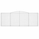 buede gabionkurve 5 stk. 400x50x140/160 cm galvaniseret jern