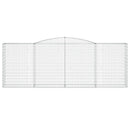buede gabionkurve 6 stk. 400x50x140/160 cm galvaniseret jern