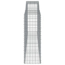 buede gabionkurve 15 stk. 400x50x140/160 cm galvaniseret jern