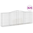 buede gabionkurve 25 stk. 400x50x140/160 cm galvaniseret jern