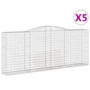 buede gabionkurve 5 stk. 400x50x160/180 cm galvaniseret jern