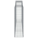 buede gabionkurve 7 stk. 400x50x160/180 cm galvaniseret jern