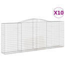 buede gabionkurve 10 stk. 400x50x160/180 cm galvaniseret jern