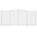 buede gabionkurve 10 stk. 400x50x160/180 cm galvaniseret jern