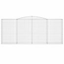 buede gabionkurve 25 stk. 400x50x160/180 cm galvaniseret jern