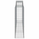 buede gabionkurve 25 stk. 400x50x160/180 cm galvaniseret jern