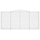 buede gabionkurve 2 stk. 400x50x180/200 cm galvaniseret jern