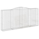buede gabionkurve 3 stk. 400x50x180/200 cm galvaniseret jern