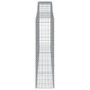 buede gabionkurve 3 stk. 400x50x180/200 cm galvaniseret jern