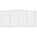 buede gabionkurve 4 stk. 400x50x180/200 cm galvaniseret jern